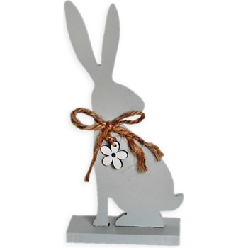 Zajíc dřevo 21cm šedá