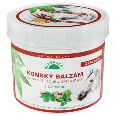 Herbavera Konský balzam s konope a gaštanom 500 ml