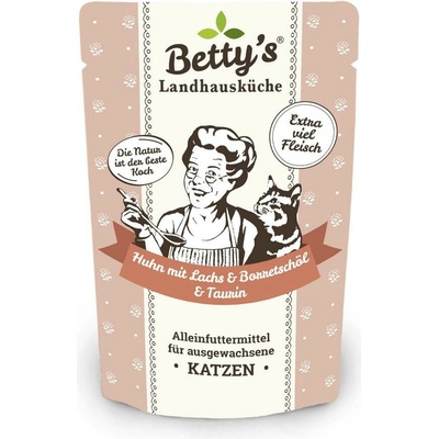 Betty´s kuře s lososem a brutnákovým olejem 100 g