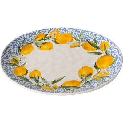 Boltze Dekorativní talíř s motivem citronů Capri, 39 x 31 x 3 cm