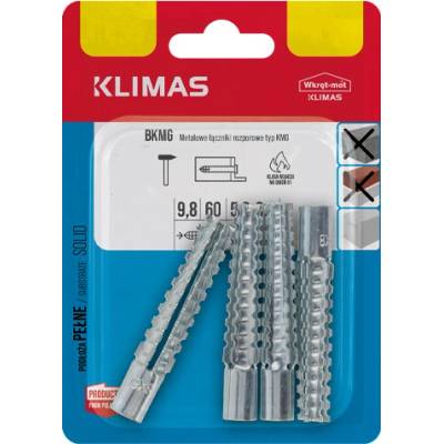 KLIMAS Hmoždinka kovová do pórobetónu BKMG (blister) BKMG-08 (7ks/blister)