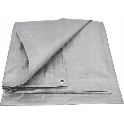 AW-Tools Šedá ochranná plachta 120 g/m2 2 x 6m Zesílená vodotěsná