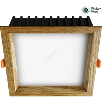 Image 1 of APLED - LED Лампа SQUARE WOODLINE LED/12W/230V 4000K 17x17 см дъб масивнo дървo (AP0199)