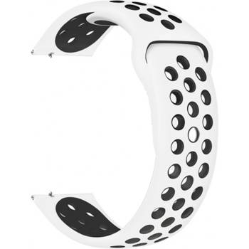 Eternico Sporty Universal Quick Release 20 mm Solid Black and White AET-U20SP-BlWh