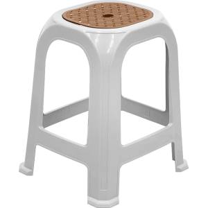 TopMebel Табуретка Desia TopMebel от полипропилен в бял цвят 35x35x45cm