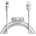 Baseus Кабел Baseus Zinc Magnetic Safe Fast Charging Data Cable (CA1T3-A02), от USB A(м) към Lightning(м)/USB C(м)/microUSB(м), магнитни накрайници, 1m, бял (CA1T3-A02 / 48158)