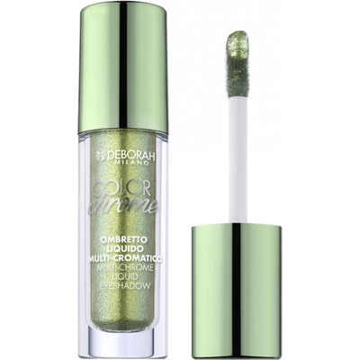Deborah Milano tekutý oční stín Color Chrome, 04 Lux Green 4,9 g
