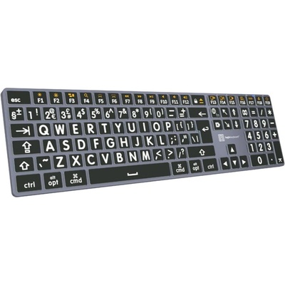 LogicKeyboard XLPrint White on Black TITAN MAC UK