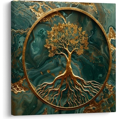Obraz strom života v kruhu elegance - 50x50