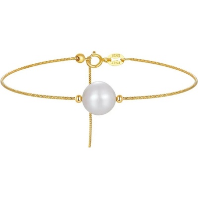 Majya stříbrný náramek s perlou RADANA pozlacený 11327