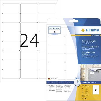 Herma 9532 Fóliové etikety 63,5 x 33,9 mm polyethylenová fólie bílá 240 ks