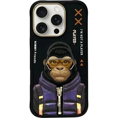 Nimmy Cool&Cute 2.0 Monkey Case за iPhone 16 Pro - черен (6971080319525)
