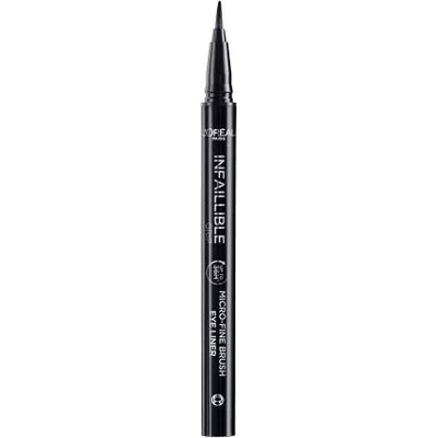 L'Oréal Infaillible Grip 36H Micro-Fine Brush Eye Liner дълготрайна ултратънка очна линия 0.4 g нюанс 01 Obsidian Black