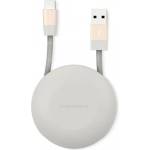 Vonmahlen USB-A към USB-C 2.0 плетен кабел за устройства с USB-C порт (100 см) - Vonmahlen Premium Cable USB-A to USB-C (розово злато) (E070P0003)