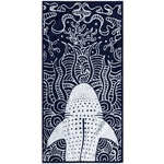 Restilo Тъмносиня плажна кърпа 90x180 cm Shark - DecoKing (120011680)