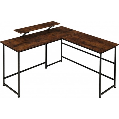 tectake 404229 psací stůl melrose 140x130x76,5cm - industriální dřevo tmavé, rustikální