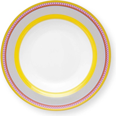 Pip Studio Pip Chique Stripes hluboký talíř 23,5 cm, žlutý