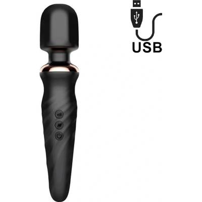 GOPower Noah Massaggiatore in Silicone 23 x 5 cm Nero Ricaricabile USB