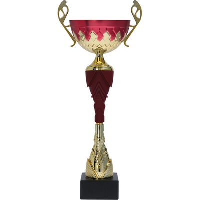 Kovový pohár Zlato-červený Výška: 27 cm Průměr: 8 cm