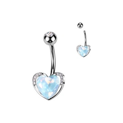 Šperky4U piercing do pupíku se srdíčkem WP0074