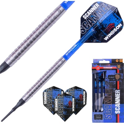 Set wolframových šípok s mäkkými hrotmi Windson SCANNER 18 G mix,modrá