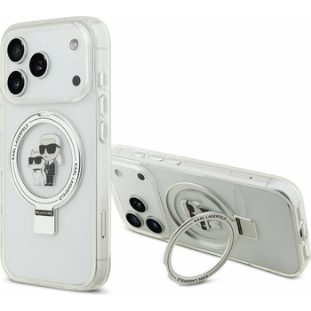 KARL LAGERFELD Ringstand Karl and Choupette MagSafe Задний Чехол за iPhone 17 Pro White Karl Lagerfeld | Byal | МЪЖЕ | UNI