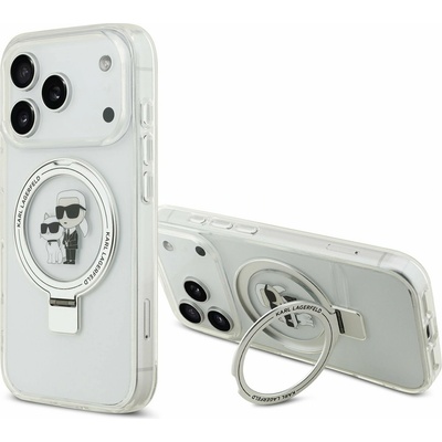 KARL LAGERFELD Ringstand Karl and Choupette MagSafe Задний Чехол за iPhone 17 Pro White Karl Lagerfeld | Byal | МЪЖЕ | UNI
