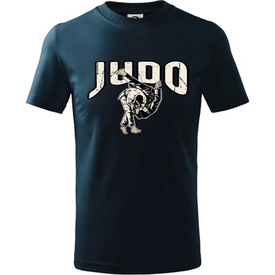 Judo v boji tričko detské tmavomodrá