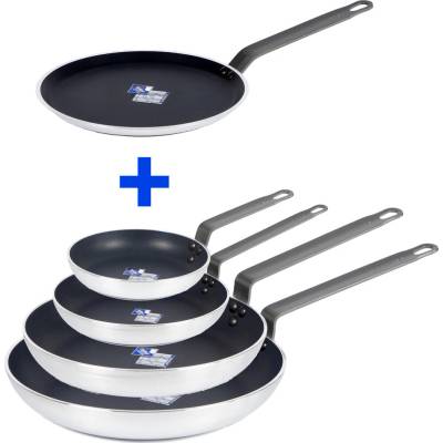 TECHNICA 4 hliníkové panvice 200-320 mm s teflónovým povrchom Platinum Plus + Palacinková panvica 260 mm | TECHNICA Platinum Line