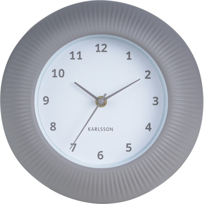 Karlsson Tender Rib стенен часовник, сив (KA6048WG)