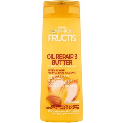 Garnier New Fructis Oil Repair 3 Butter šampon pro suché a poškozené vlasy 400 ml