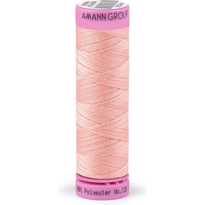 Polyesterové nitě návin 100 m Aspo Amann, střední, 0065 Seashell Pink