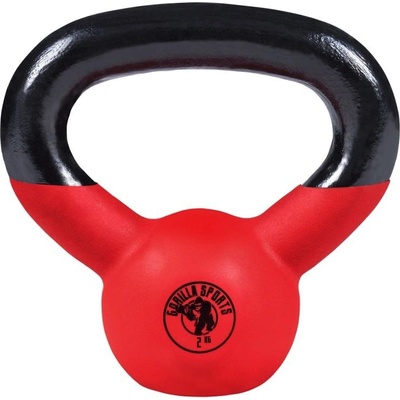 Gorilla Sports Kettlebell činka, pogumovaný povrch, 2 kg