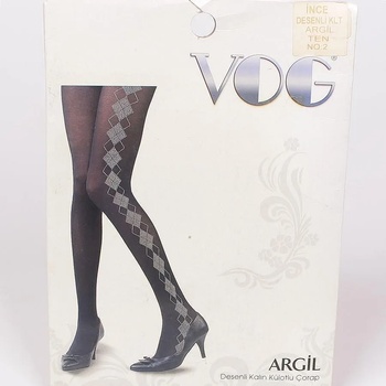 Image 1 of Дамски чорапогащник в бежово с фигурален десен