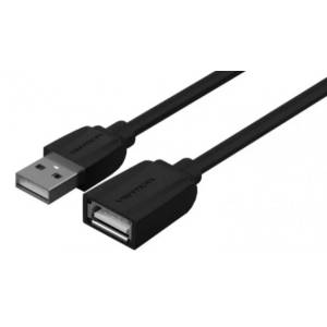 Vention USB-A 2.0/M - USB-A 2.0/F (удължител, PVC, черен), 0, 5 м, кабел