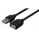Vention USB-A 2.0/M - USB-A 2.0/F (удължител, PVC, черен), 0, 5 м, кабел