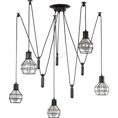 Onli - Пендел ПАЯК 5xE27/15W/230V паяк черен (OL0524)