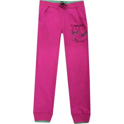 Kugo dívčí tepláky M6100 Tmavě růžová