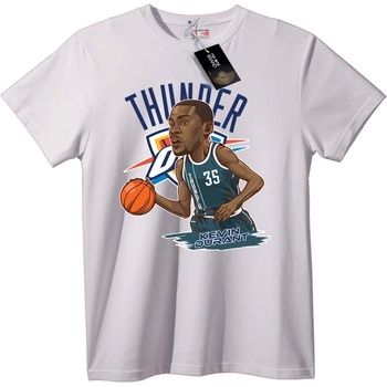 NOONEBRAND Тениска Kevin Durant Thunder баскетбол - 2XL, White
