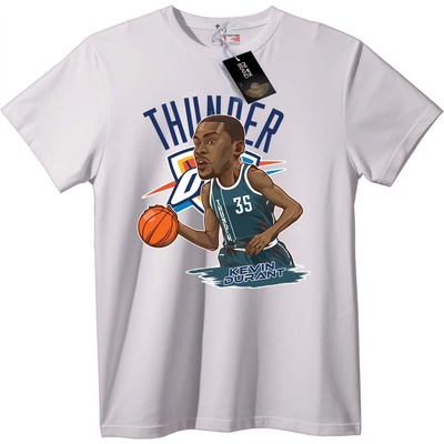 NOONEBRAND Тениска Kevin Durant Thunder баскетбол - 2XL, White