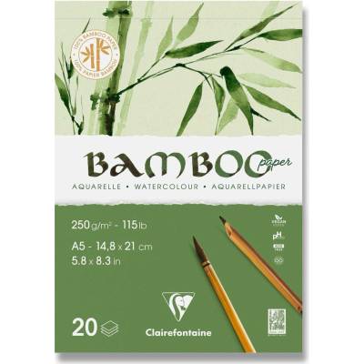 Clairefontaine Akvarelový blok Bamboo A5, 20 listů, 250 g