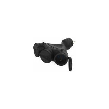 Kelia KEL Plug trimmer 3-socket with/u 16A 250V IP54 black GN-X3/54 W-01154
