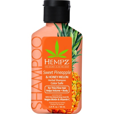 Hempz Mini Sweet Pineapple Honey Melon Herbal Shampoo Шампоан за коса унисекс 66ml