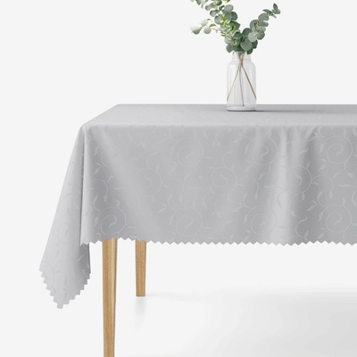 Goldea sviatočný hranatý teflónový obrus sivý s veľkými ornamentmi 100x100cm