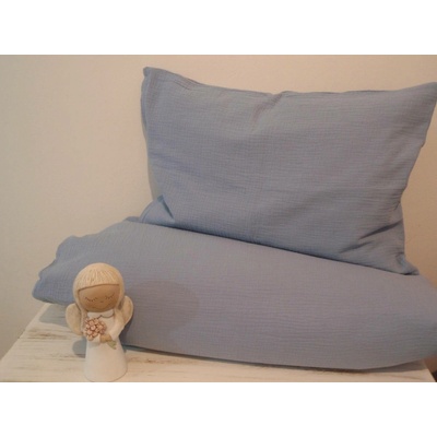 Pro útulný domov Povlečení do postýlky Mušelínové blue modré 40 x 60 cm 90 x 120 cm