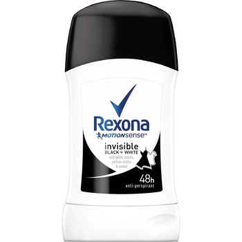 Rexona Стик против изпотяване Invisible Black & White, 50 ml