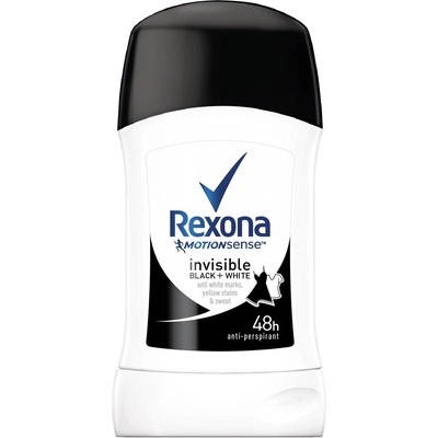 Rexona Стик против изпотяване Invisible Black & White, 50 ml