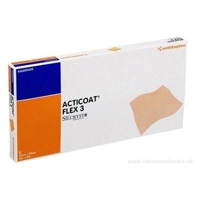 Smith & Nephew Medical Ltd. ACTICOAT FLEX 3 Krytí na rány 10 x 20 cm s nanokrystalickým stříbrem 12 ks