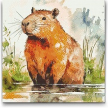 Vymalujsisam.cz Diamantové malování Capybara 2 50 x 50 cm Na kartonové desce diamanty Čtvercové