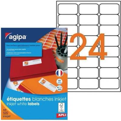Etikety inkjet 63,5x33,9mm Agipa A4 100 hárkov AG119841